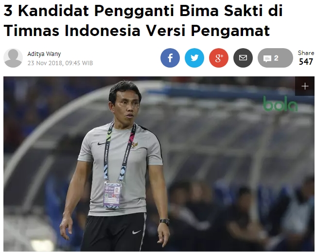 Tờ Bola (Indonesia) chỉ ra 3 ứng viên thay thế ông Sakti undefined
